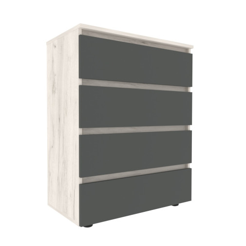 Комод STEVE 702*400*909 Дуб Крафт Білий/Графітовий