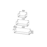 Полка RUBY 300/450/600*160 (набор) Монолит