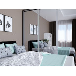 Шафа-купе PRIME 2400х600х2400 Дуб Сонома (тридверна, дзеркало)