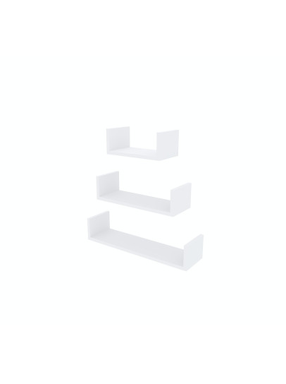 Полка RUBY 300/450/600*160 (набор) Белый Нимфея Альба