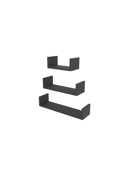 Полка RUBY 400/550/700*160 (набор) Графит