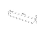 Полиця GINA 680*255*32 Дуб Тахо